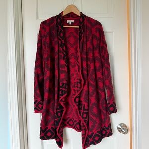 Lucky Brand red drapey sweater size Medium M